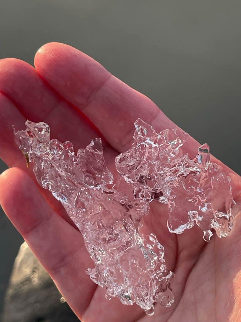 Pieces of glaciers
