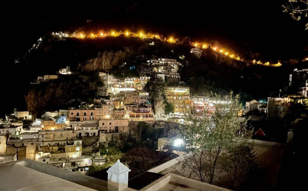 Positano at night