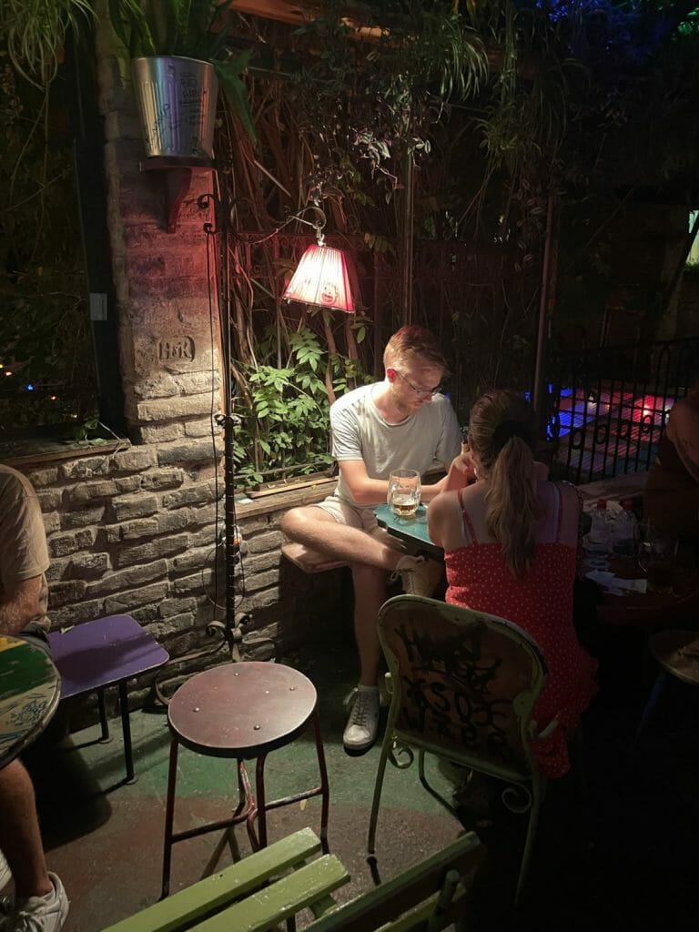 Evening out in a ruin bar