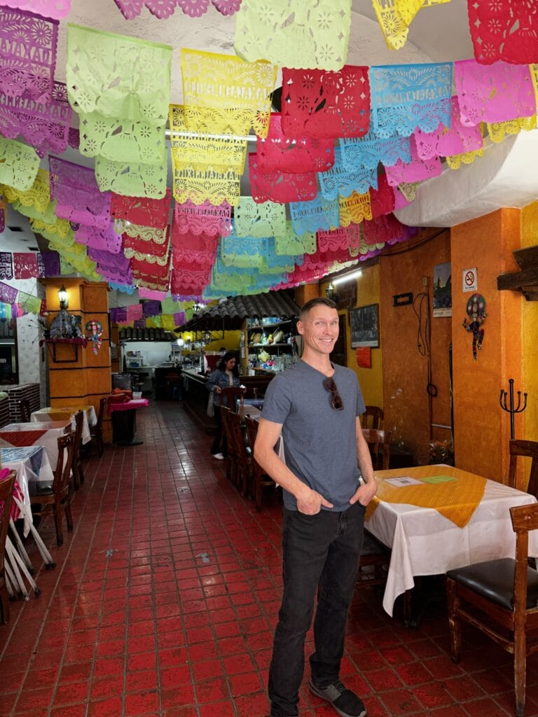Ryan on our food to in Mexico Cityr