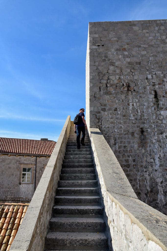 Steep steps to Minceta Tower