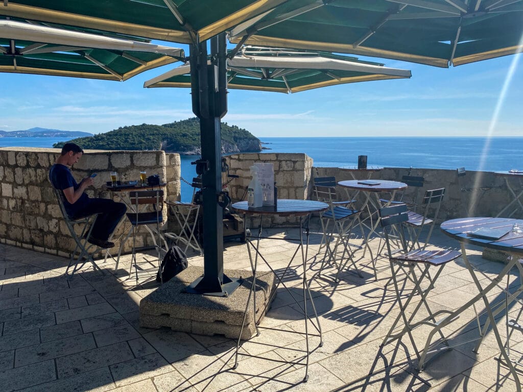 Cafe on Dubrovnik Wall Walk