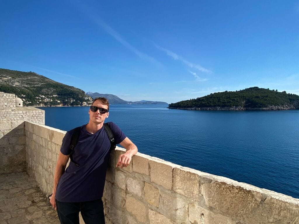 Ryan on the Dubrovnik Wall Walk