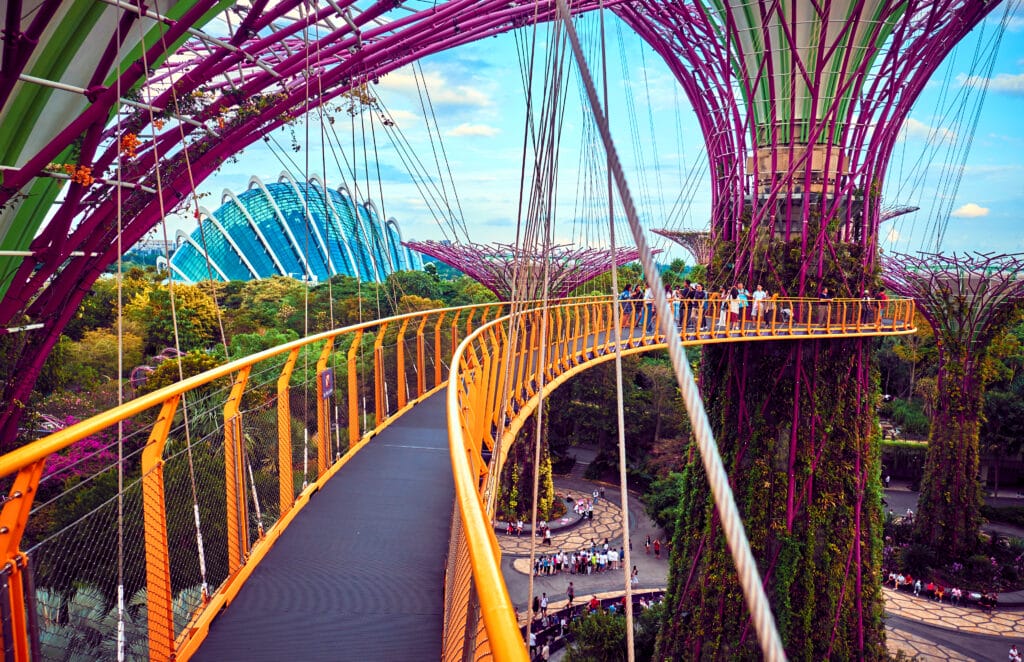 Gardens by the Bay with Supertree in Singapore