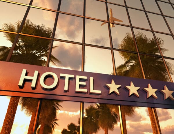 hotel sign with stars