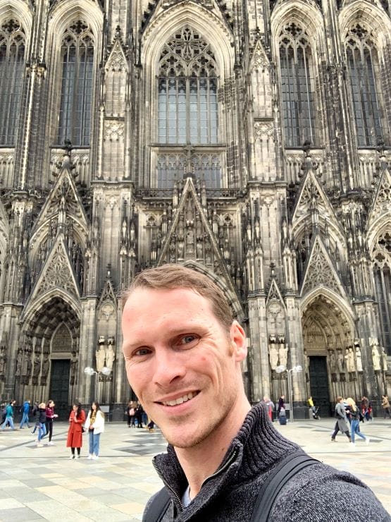 Ryan selfiie at the Cathedral