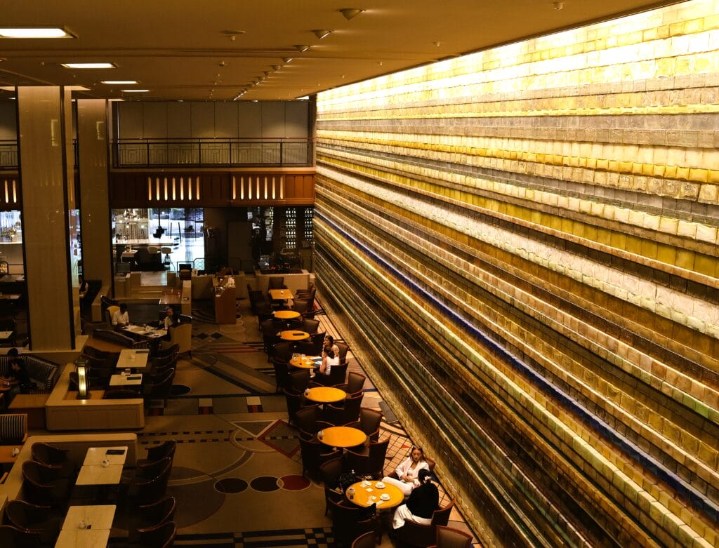 Art display in Imperial Hotel Lobby