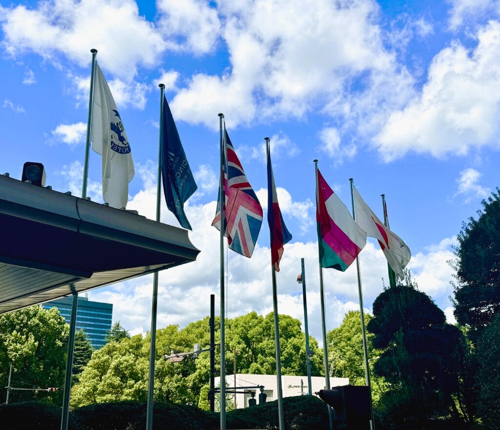 Flags at Copyright Imperial Hotel Website