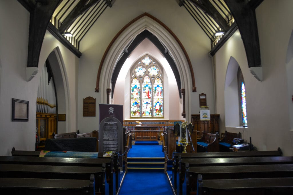 Church along the wall