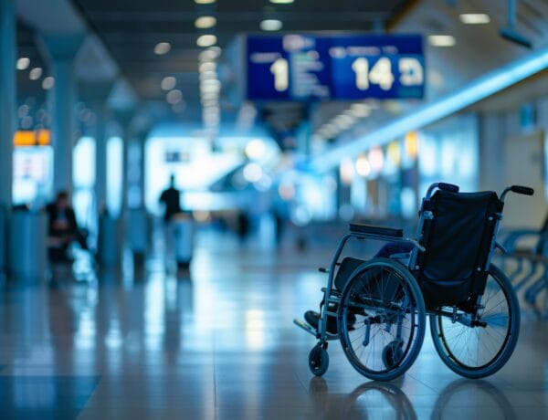 Wheelchair in an Airport Terminal Traveling with a disability