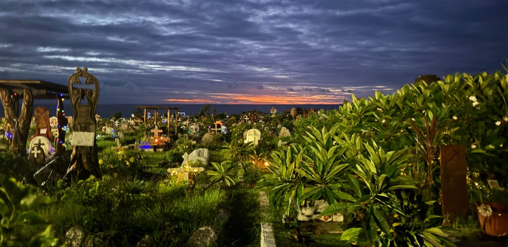 Cemetery at Sunset