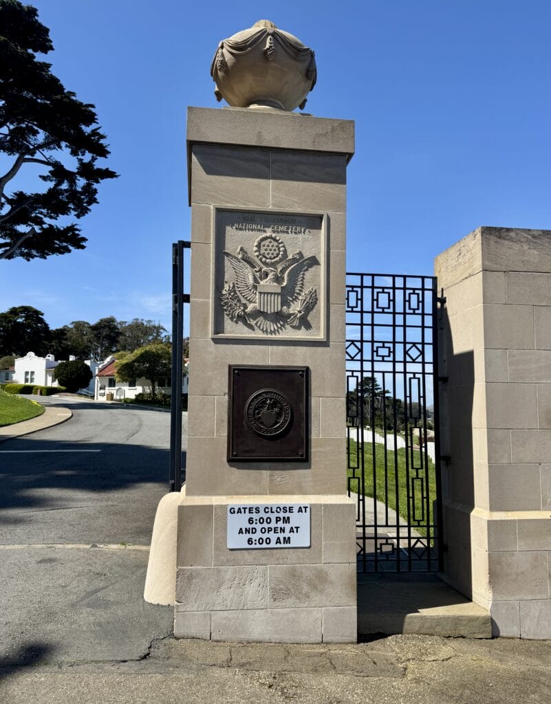Entry into National Cemetery