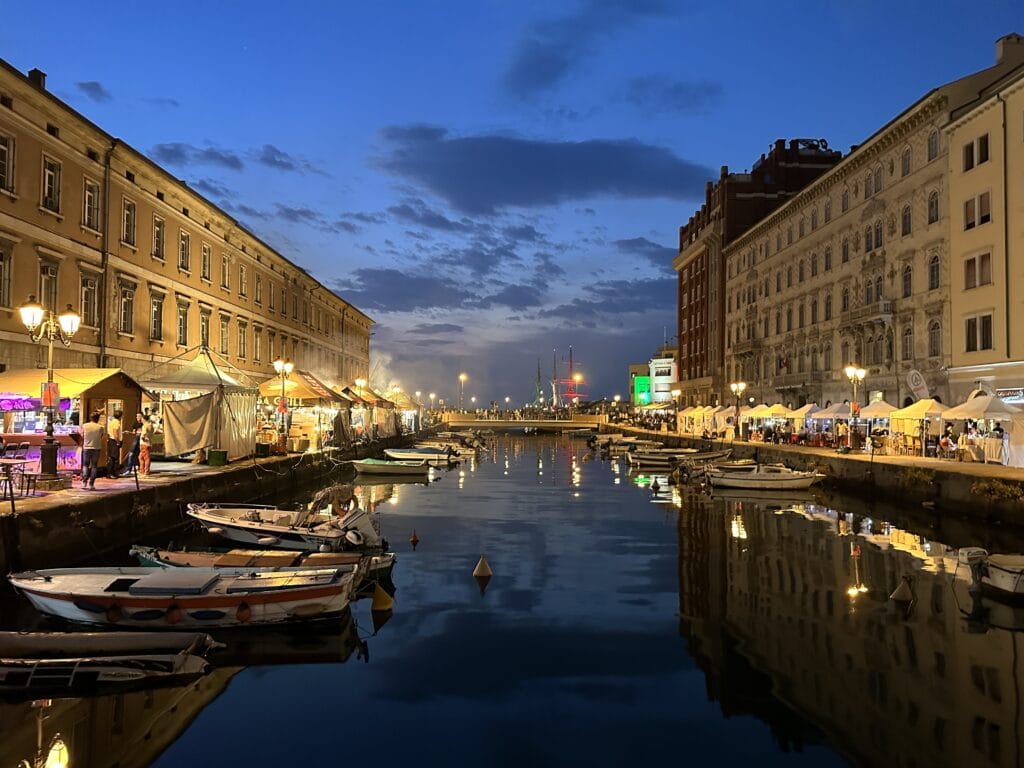 Canal at night
