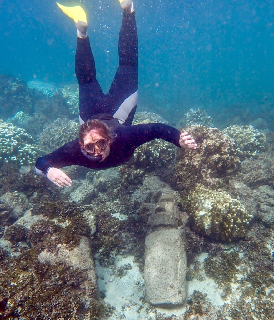 Snorkeling with Moai