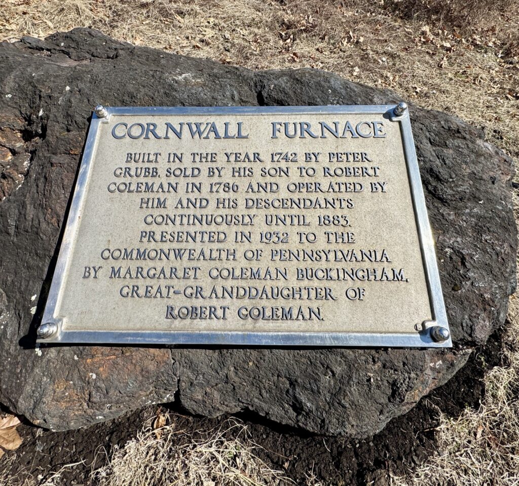 Cornwall Iron Furnace Plaque