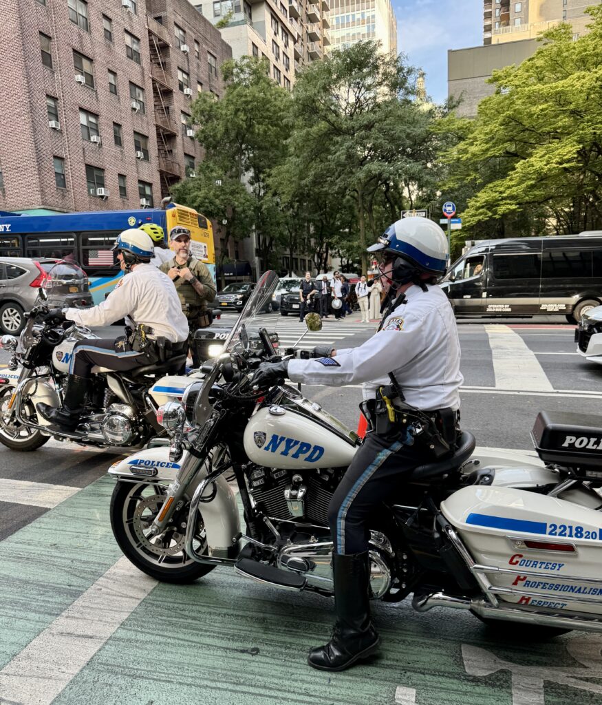 Lots of busy NYC police