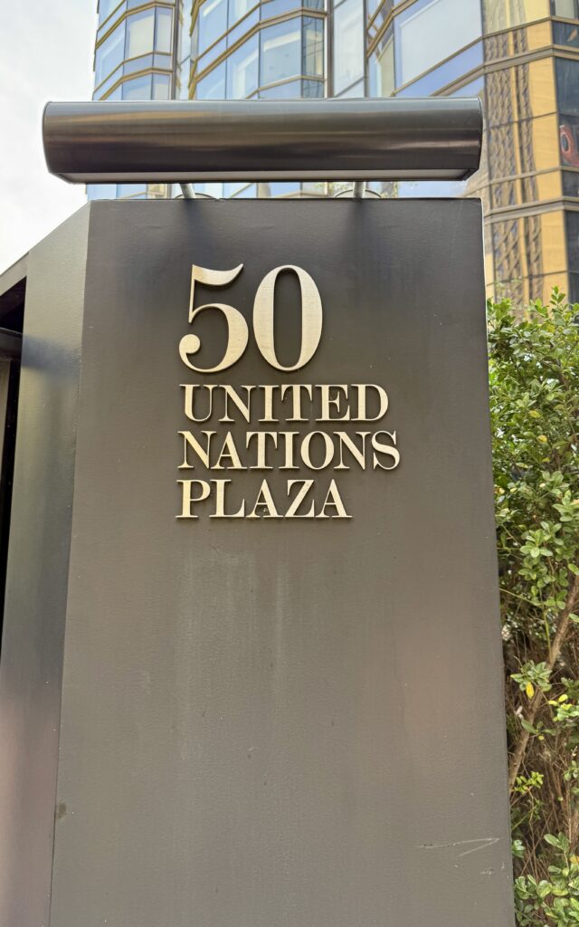 United Nations sign