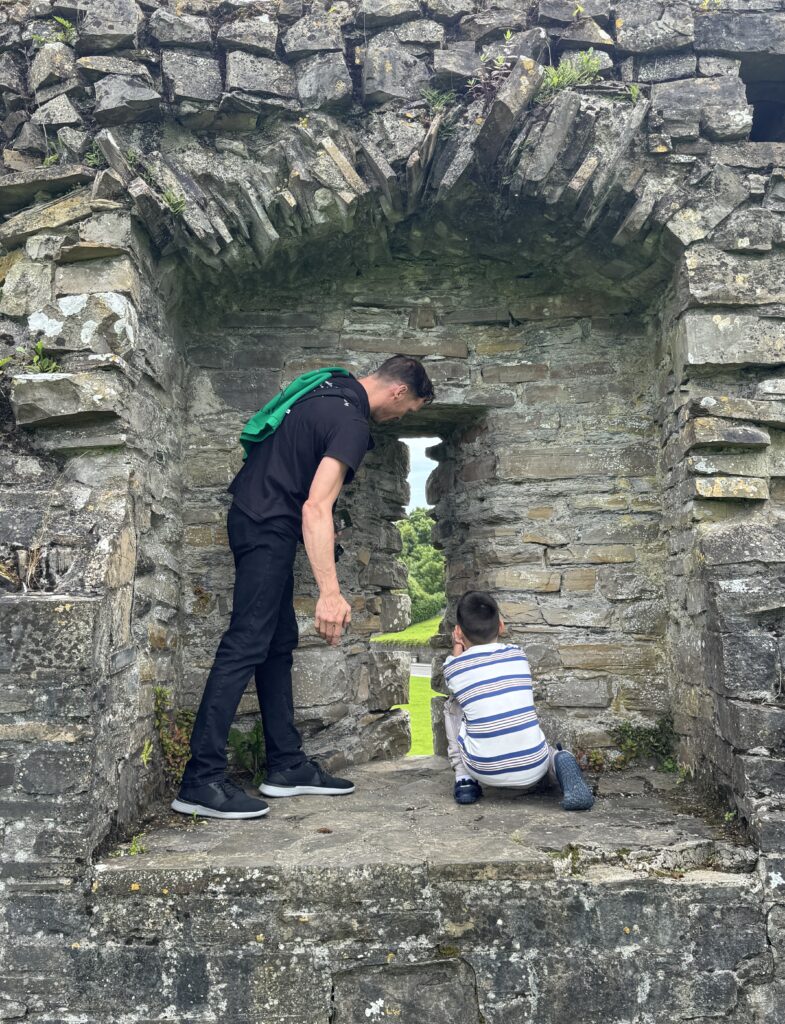Ryan and son at Trim Castle