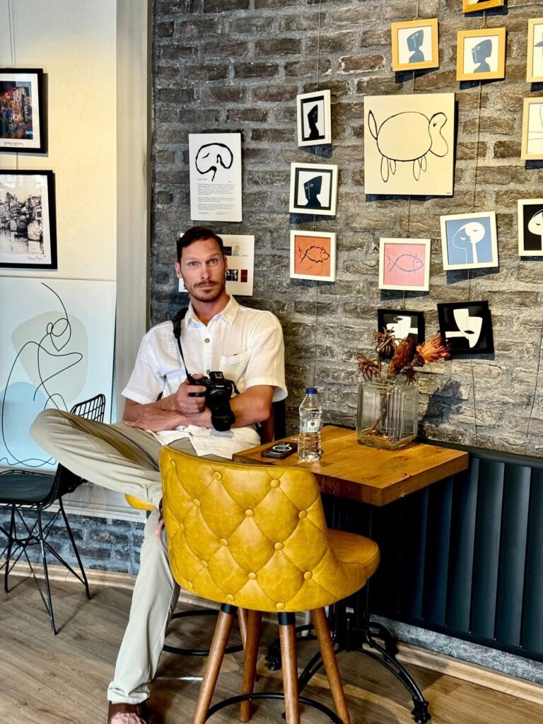 Ryan at a cafe in Ankara