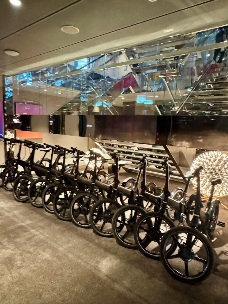 Bikes on board for shore excursions