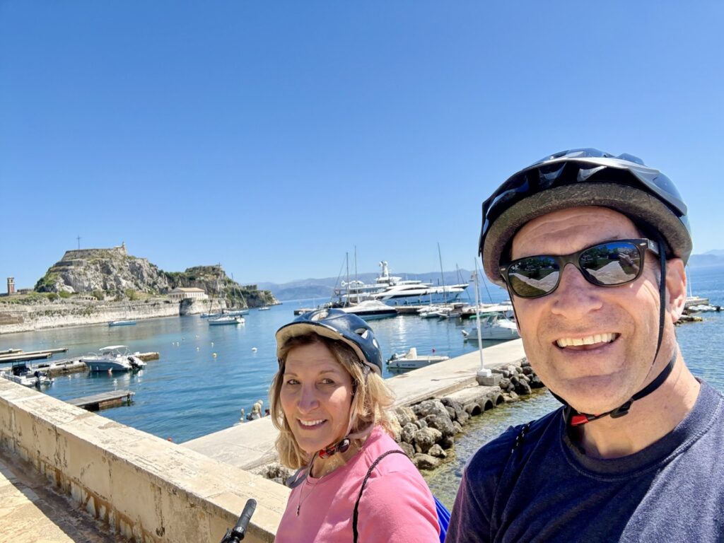 Joelle's brother and sister-in-law out for a bike ride