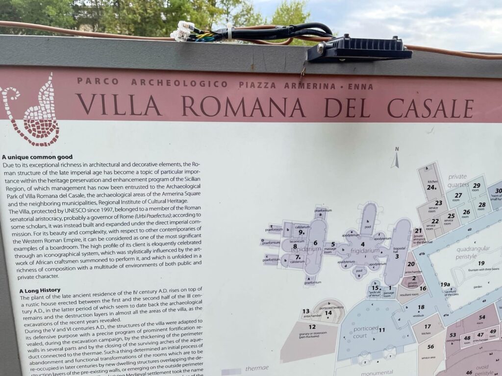 Sign at entry
