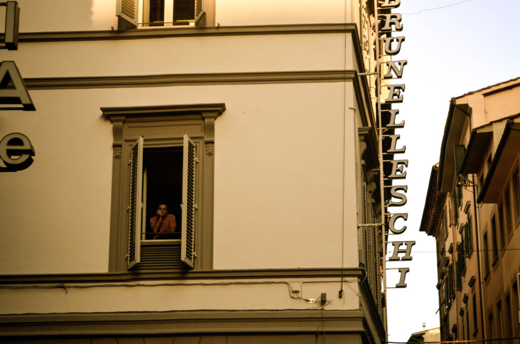 Italian in a window