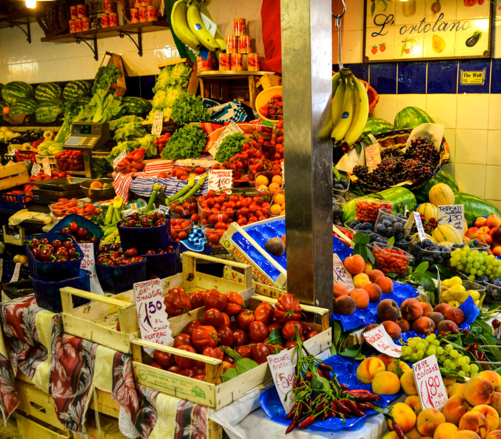 Produce stand in Florence