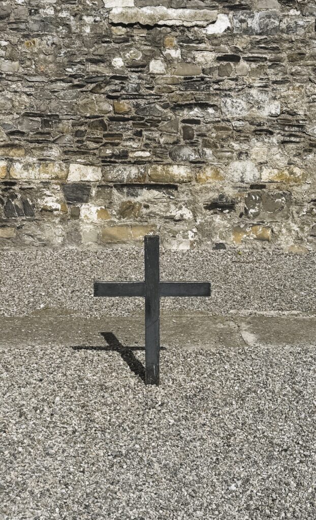 Stone-Breakers' Yard at Kilmainham Gaol mark the exact spots where leaders of the 1916 Easter Rising were executed by firing squad