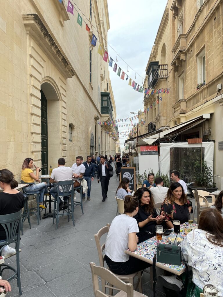 Dining in Valletta