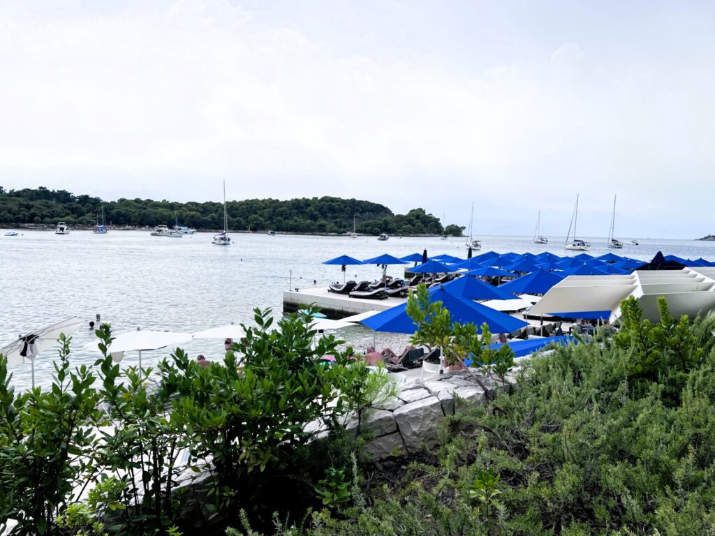 Hang out at the beach at the resorts north of Rovinj