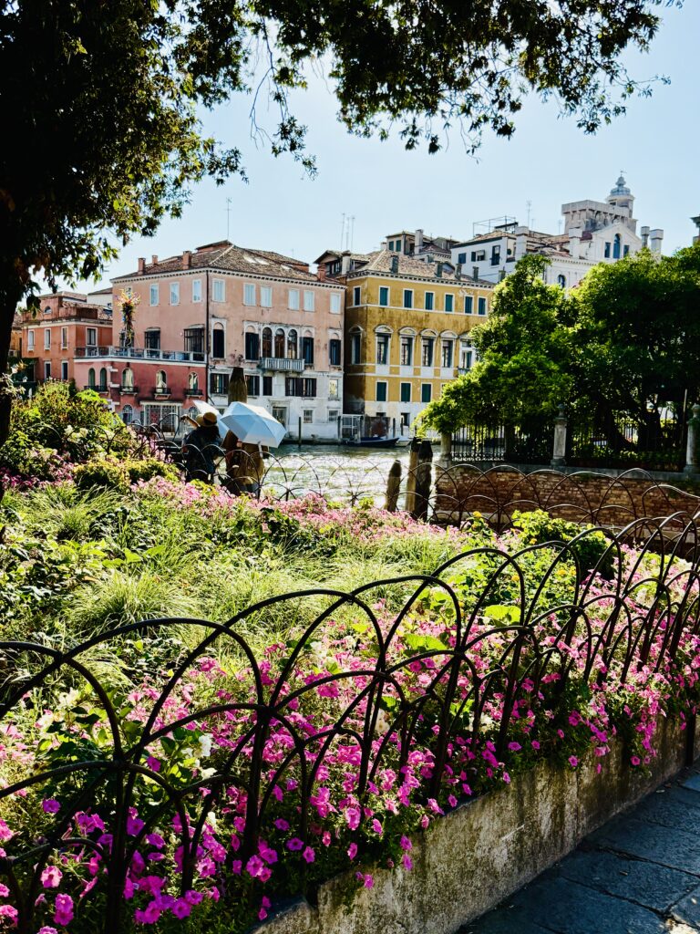 Venice flowers on the waterfront